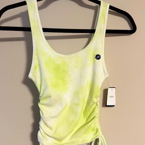 NWT Hollister Yellow Tie-Dye Cinched Tank Top
